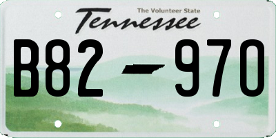 TN license plate B8297O