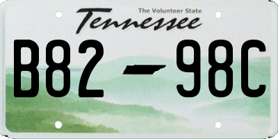 TN license plate B8298C