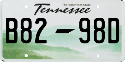 TN license plate B8298D
