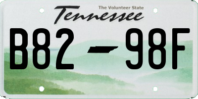TN license plate B8298F