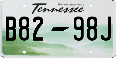TN license plate B8298J