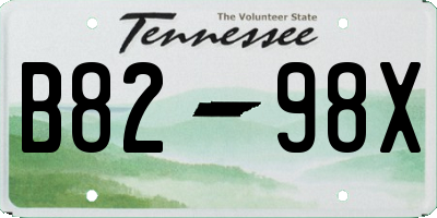 TN license plate B8298X