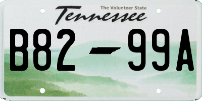 TN license plate B8299A