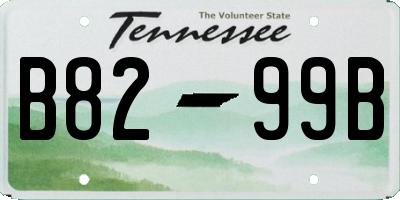 TN license plate B8299B