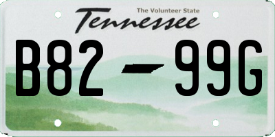 TN license plate B8299G