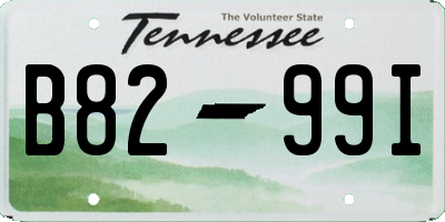 TN license plate B8299I