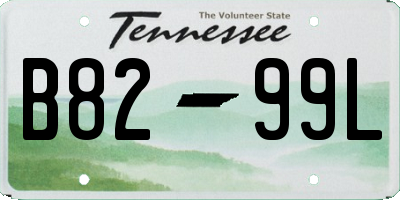 TN license plate B8299L