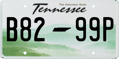 TN license plate B8299P