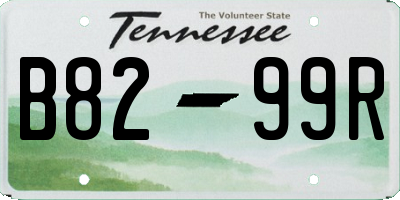 TN license plate B8299R