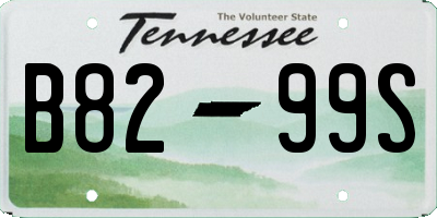 TN license plate B8299S