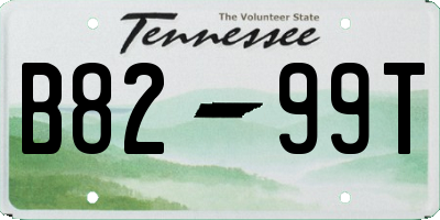 TN license plate B8299T