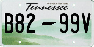 TN license plate B8299V