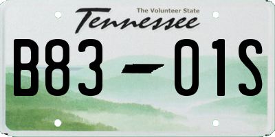 TN license plate B8301S