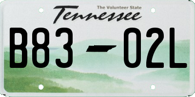 TN license plate B8302L