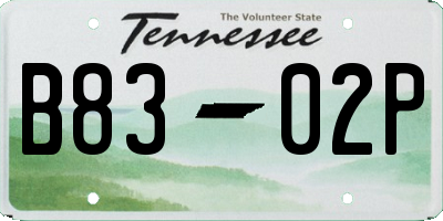 TN license plate B8302P