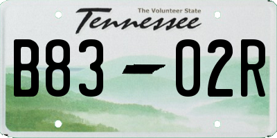 TN license plate B8302R