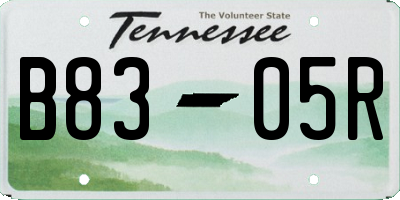 TN license plate B8305R
