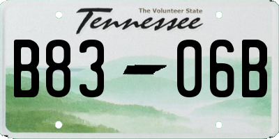 TN license plate B8306B