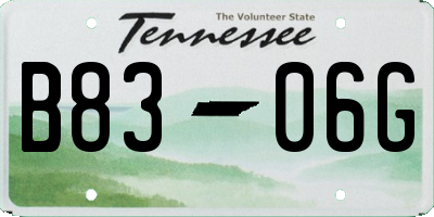 TN license plate B8306G