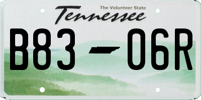 TN license plate B8306R