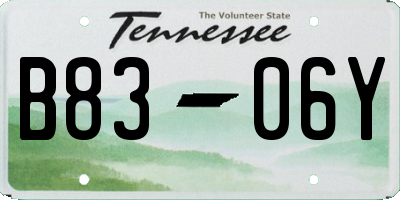 TN license plate B8306Y
