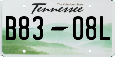 TN license plate B8308L