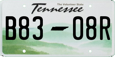 TN license plate B8308R