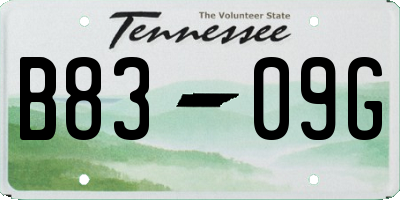 TN license plate B8309G