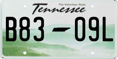 TN license plate B8309L