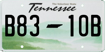 TN license plate B8310B