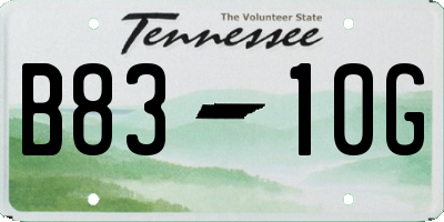 TN license plate B8310G