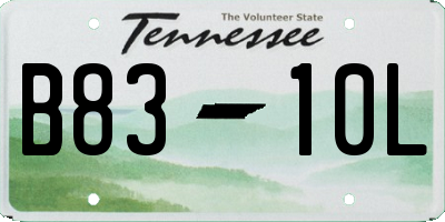 TN license plate B8310L