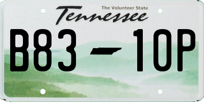 TN license plate B8310P