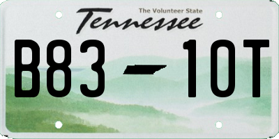 TN license plate B8310T