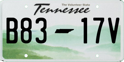 TN license plate B8317V