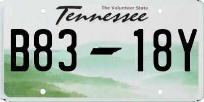 TN license plate B8318Y