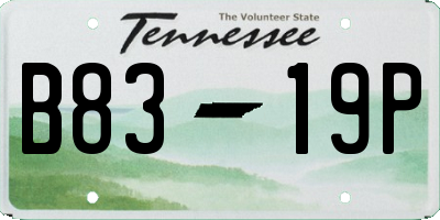 TN license plate B8319P