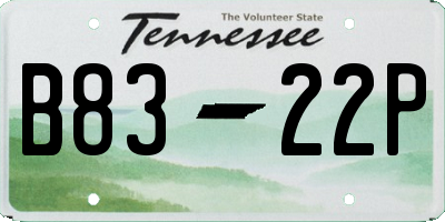 TN license plate B8322P