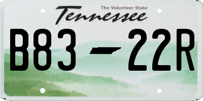 TN license plate B8322R