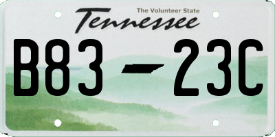 TN license plate B8323C