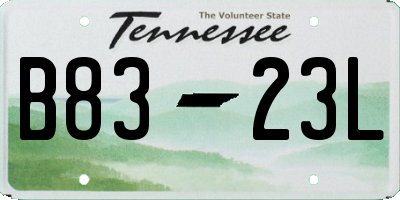TN license plate B8323L