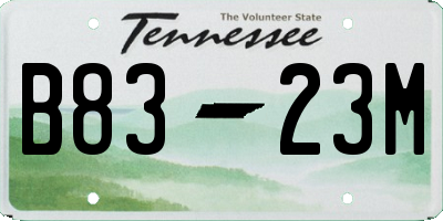 TN license plate B8323M