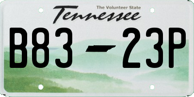 TN license plate B8323P