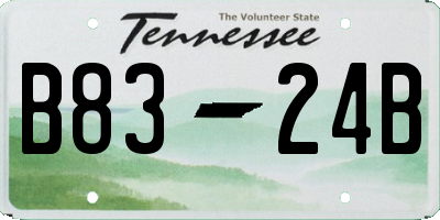 TN license plate B8324B
