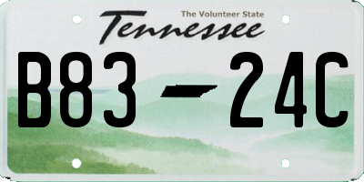 TN license plate B8324C