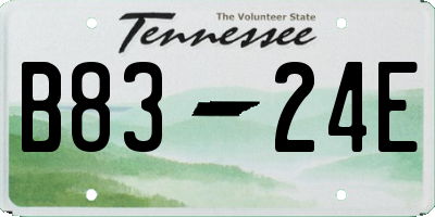 TN license plate B8324E