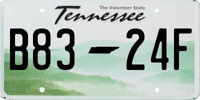 TN license plate B8324F