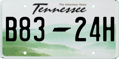 TN license plate B8324H