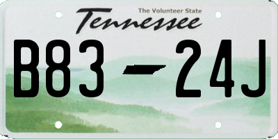 TN license plate B8324J