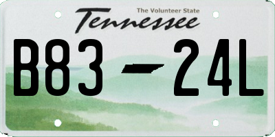 TN license plate B8324L